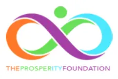 Colorful infinity symbol logo with 'Prosperity Foundation' text.